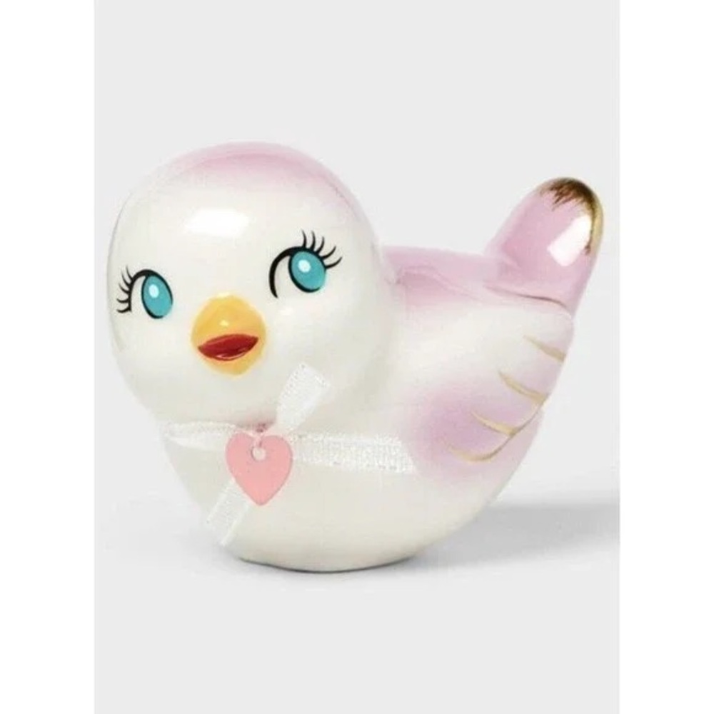 Ceramic Lovebird Figurines - Pink SPRITZ - Picture 9 of 9